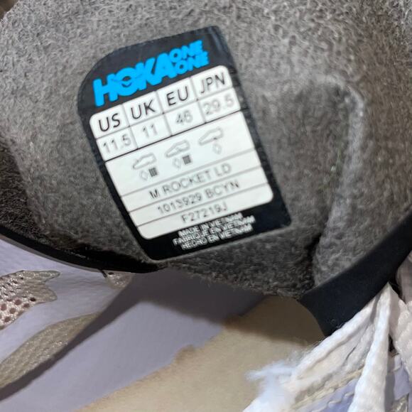 HOKA One Men's Track Spikes Sneakers 11.5 Rocket LD Running Lightweight - Picture 9 of 9